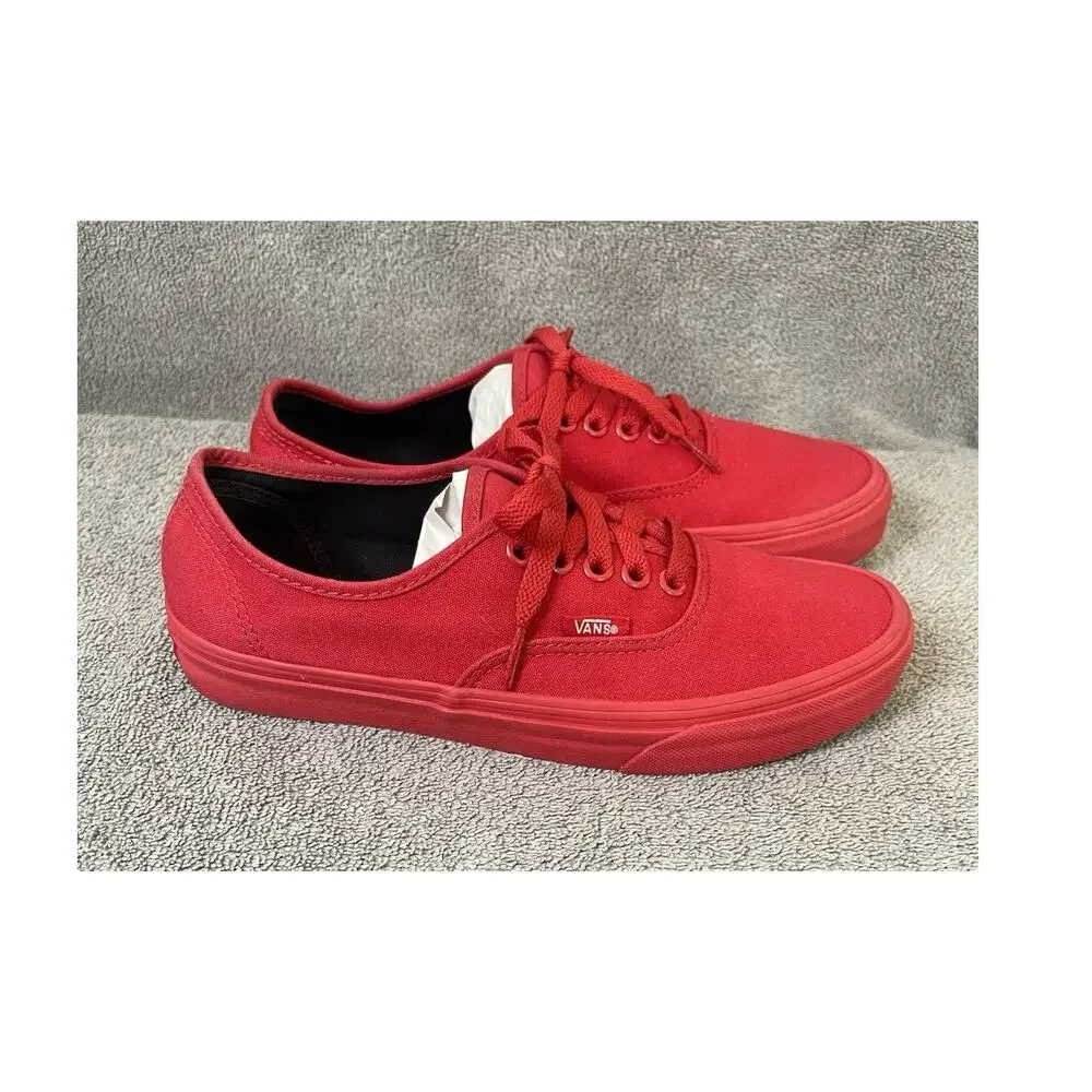 Vans Off The Wall Red Low-Top Casual Sneakers Size Women's 8.5, Men 7